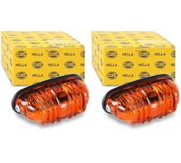 Hella 2BA 001 227-211 Piloto intermitente - montaje exterior - Color de tulipa: amarillo - izquierda/derecha/delante y detrás, Color de la lente: naranja (Paquete de 2)