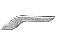 HELLA 2BA 013 334-051 Piloto intermitente - Shapeline Style Wing - LED - 24/12V - atornillado/montaje exterior - Color de tulipa: transparente - Conector: AMP - 2polos - Delante, izquierda - Cant.: 1