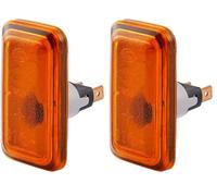 Hella 2BM 003 647-021 Piloto intermitente adicional - Lámparas incandescentes - 12V - Montaje - ECE - Color de tulipa: amarillo - izquierda/derecha/instalación lateral (Paquete de 2)