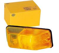 HELLA 2BM 006 692-011 Piloto intermitente adicional - Lámparas incandescentes - 12/24V - montaje exterior - Color de tulipa: amarillo - izquierda/Montaje lateral ext.
