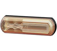 HELLA 2BM 013 337-011 Piloto intermitente adicional - Shapeline Tech - LED - 12/24V - pegado - Color de tulipa: amarillo - Cable: 500mm - izquierda/derecha/Montaje lateral ext.