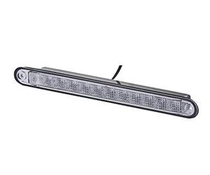 HELLA 2DA 959 071-037 Luz de freno adicional - LED - 12V - Montaje - Color de tulipa: transparente - Color LED: rojo - Cable: 2500mm - Conector: extremos de cable abiertos - posterior