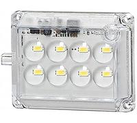 HELLA 2JA 012 557-001 Luz interior - LED - 12/24V - LED - montaje exterior/atornillado - Color de tulipa: transparente - habitáculo - Cant.: 1