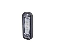 HELLA Piloto de matrícula 2KA 010 278-011 LED 24V montaje roscado tulipa transparente conector plano