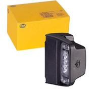 HELLA 2KA 010 278-021 Piloto de matrícula - LED - 24V - atornillado/montaje exterior - Color de tulipa: transparente - Conector: Conector plano - exterior/Montaje lateral ext. - Cant.: 1