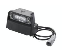 HELLA 2KA 010 278-181 Piloto de matrícula - LED - 24V - montaje exterior/atornillado - Color de tulipa: transparente - Cable: 550mm - Conector: AMP - Montaje lateral ext./exterior - Cant.: 1