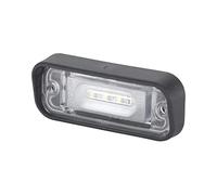 HELLA 2KA 010 278-411 Piloto de matrícula - LED - 12V - Montaje/Conexión roscada - Color de tulipa: transparente - Conector: Conector hembra plano - arriba/exterior - Cant.: 1