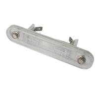 HELLA 2KA 010 278-421 Piloto de matrícula - LED - 12V - montaje exterior/atornillado - Color de tulipa: transparente - Conector: Conector plano - Montaje lateral ext./Carrocería/exterior - Cant.: 1