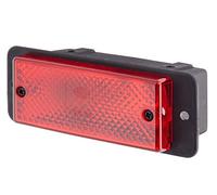 HELLA 2NE 006 609-197 Piloto antiniebla posterior - Halógena - 12V - montaje exterior - Color de tulipa: rojo - Conector: Conector plano - derecha/izquierda