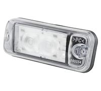 HELLA 2PF 009 514-001 Luces de posición - LED - 24V - Montaje/Conexión roscada - Color de tulipa: transparente - Color LED: blanco - delante - Cant.: 1