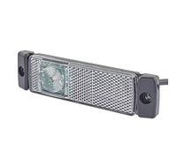 HELLA 2PG 008 645-331 Luces de posición - LED - 24V - montaje exterior/Conexión roscada - Color de tulipa: transparente - Color LED: blanco - Cable: 1300mm - delante - Cant.: 1