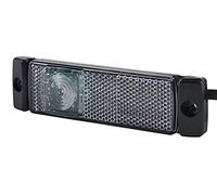 HELLA 2PG 008 645-631 Luces de posición - LED - 24V - montaje exterior/Conexión roscada - Color de tulipa: transparente - Color LED: blanco - Cable: 300mm - delante/derecha/izquierda - Cant.: 1