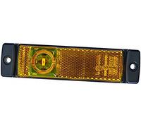 HELLA 2PS 008 645-017 Luz de delimitación lateral - LED - 12V - montaje exterior - Color de tulipa: amarillo - Color LED: amarillo - Cable: 1500mm - izquierda/derecha