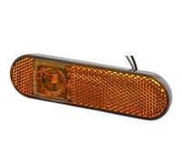 HELLA 2PS 329 060-091 Luz de delimitación lateral - LED - 24V - Conexión roscada/montaje exterior - Color de tulipa: amarillo - Cable: 100mm - derecha/izquierda - Cant.: 1