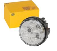 HELLA 2PT 009 599-121 LED-Luz diurna - 90mm - 24/12V - redondo - Color de tulipa: transparente - Color LED: blanco - Cable: 500mm - Conector: AMP - derecha - Cant.: 1