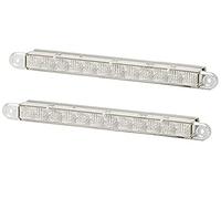HELLA 2PT 980 680-801 LED-Juego de luces circulación diurna - 12V - rectangular - Montaje - Color de tulipa: transparente - Cable: 2500mm - Frontal del vehículo - Kit