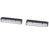 HELLA 2PT 980 860-801 LED-Juego de luces circulación diurna - LEDayLine 15 - 12V - rectangular - Montaje - Color de tulipa: transparente - Cable: 2800mm - Frontal del vehículo - Juego