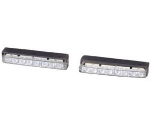 HELLA 2PT 980 860-801 LED-Juego de luces circulación diurna - LEDayLine 15 - 12V - rectangular - Montaje - Color de tulipa: transparente - Cable: 2800mm - Frontal del vehículo - Juego