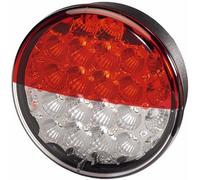 HELLA VALUEFIT 2SB 357 025-001 Piloto posterior - LED - 12/24V - atornillado/Montaje - Color de tulipa: rojo - Conector: Conector plano - derecha/izquierda - Cant.: 1
