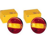 HELLA 2SD 001 685-231 Piloto posterior,Lámparas incandescentes,24,12V,montaje exterior,atornillado,Color de tulipa: rojo,amarillo,Conector: Conector plano,izquierda,derecha,Cantidad: 1 (Paquete de 2)