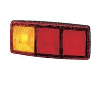 HELLA 2SD 003 167-011 Piloto posterior - Lámparas incandescentes - 12V - atornillado/Montaje - Color de tulipa: rojo/amarillo - Conector: Conector plano - izquierda - Cant.: 1