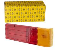 Hella Faro trasero 2SD 004 460-001 12V lámparas incandescentes tulipa rojo/amarillo conector plano