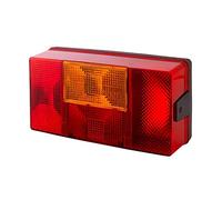 HELLA 2SD 006 040-161 Piloto posterior - Lámparas incandescentes - 12/24V - montaje exterior - Color de tulipa: rojo/amarillo - Conector: Conector plano - derecha - Cant.: 1