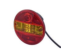 HELLA 2SD 344 100-001 Piloto posterior - LED - 24/12V - Montaje/atornillado - Color de tulipa: rojo/amarillo - Cable: 500mm - izquierda/derecha - Cant.: 1