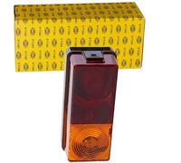 HELLA 2SD 998 531-017 Piloto posterior - Lámparas incandescentes - 12/24V - montaje exterior/atornillado - Color de tulipa: rojo/amarillo - Conector: Conector plano - izquierda - Cant.: 68