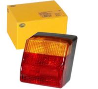 HELLA 2SE 996 030-011 Piloto posterior,Lámparas incandescentes,12V,montaje exterior,atornillado,Color de tulipa: rojo,amarillo,Conector: Conector redondo,izquierda,Cantidad:1
