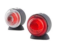 HELLA 2TJ 001 633-211 Luz de situación - 24V - montaje exterior - Color de tulipa: transparente/rojo - izquierda/arriba/derecha