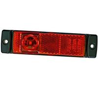 HELLA 2TM 008 645-957 Luz de situación - LED - 24V - montaje exterior - Color de tulipa: rojo - Color LED: rojo - Cable: 500mm - izquierda/derecha - Cant.: 50