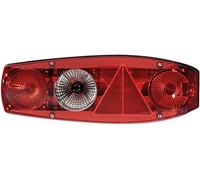 HELLA 2VA 341 419-061 Piloto posterior,Caraluna II,Lámparas incandescentes,12V,Montaje,atornillado,Color de tulipa: rojo,Conector: Conector plano,derecha,Cantidad: 1