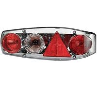 HELLA 2VA 341 419-097 Piloto posterior,Caraluna II,Lámparas incandescentes,12V,Montaje,atornillado,Color de tulipa: gris humo,Conector: Conector plano,izquierda,Cantidad: 10