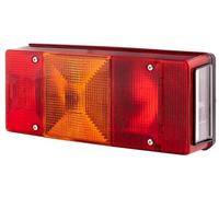 HELLA 2VB 007 547-171 Piloto posterior - Lámparas incandescentes - 12V - montaje exterior - Color de tulipa: rojo/amarillo - Conector: Conector plano - izquierda - Cant.: 1