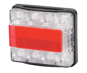 HELLA 2VB 980 720-501 Piloto posterior - LED - 24/12V - montaje exterior/atornillado - Color de tulipa: rojo/transparente - Cable: 500mm - Conector: Conector DEUTSCH - derecha/izquierda - Cant.: 1