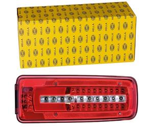 HELLA 2VD 012 381-251 Piloto posterior,Truck Full LED,LED,24V,montaje exterior,atornillado,Color: transparente,rojo,Color LED: rojo,blanco,amarillo,Cable: 500mm,Conector: HDSCS,Conector: AMP