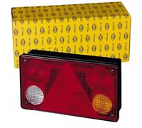 HELLA 2VD 340 400-451 Piloto posterior - Lámparas incandescentes - montaje exterior/atornillado - Color de tulipa: multicolor - Conector: Conector plano - izquierda - Cant.: 1