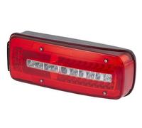 HELLA 2VP 012 381-261 Piloto posterior,Truck Full LED,LED,24V,montaje exterior,atornillado,Color de tulipa: transparente,rojo,Cable: 500mm,Conector: HDSCS,Conector: AMP,derecha,Cantidad: 1