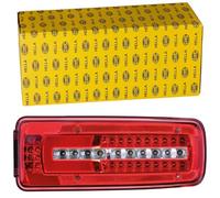 HELLA 2VP 012 381-281 Piloto posterior,Truck Full LED,LED,24V,montaje exterior,atornillado,Color de tulipa: transparente,rojo,Cable: 500mm,Conector: DIN Bajonett,Conector: AMP,derecha,Cantidad: 1