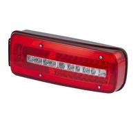 HELLA 2VP 012 381-321 Piloto posterior,Truck Full LED,LED,24V,montaje exterior,atornillado,Color de tulipa: transparente,rojo,Color LED: rojo,amarillo,blanco,Cable: 500mm,Conector: DIN Bajonett