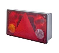 HELLA 2VP 340 400-131 Piloto posterior - Lámparas incandescentes - 24V - montaje exterior/atornillado - Color de tulipa: multicolor - Conector: Conector plano - izquierda - Cant.: 1