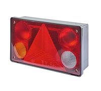 HELLA 2VP 340 400-151 Piloto posterior - Lámparas incandescentes - montaje exterior/atornillado - Color de tulipa: multicolor - Conector: Conector plano - izquierda - Cant.: 1