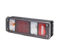 HELLA 2VP 340 961-411 Piloto posterior,Híbrida,24V,montaje exterior,atornillado,Color de tulipa: transparente,Conector: Superseal 4 x 2,DIN-Bajonett 1 x 7,Conector: Macho,izquierda,Cantidad: 1