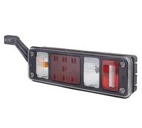 HELLA 2VP 340 961-431 Piloto posterior,Híbrida,24V,montaje exterior,atornillado,Color de tulipa: transparente,Conector: Superseal 4 x 2,DIN-Bajonett 1 x 7,Conector: Macho,izquierda,Cantidad: 1