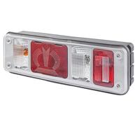 HELLA 2VP 340 961-511 Piloto posterior Krone,Híbrida,24V,montaje exterior,atornillado,Color de tulipa: transparente,Conector: EasyConn 1 x 7,EasyConn 4 x 2,Conector: Macho,izquierda,Cantidad: 1