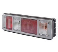 HELLA Piloto posterior "Krone" - Híbrida - 24V - montaje exterior/atornillado - ECE/ADR/GGVS/sin SAE - Color de tulipa: transparente - Conector: EasyConn 4 x 2/EasyConn 1 x 7 - 2VP 340 961-521