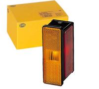 HELLA 2XS 007 841-011 Luz de gálibo - Rear-Logic - Halógena - 12/24V - montaje exterior/atornillado - Color de tulipa: amarillo/blanco/rojo - izquierda/Montaje lateral ext.
