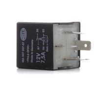 HELLA 4RA 007 507-071 Relé, corriente de trabajo - 12V - 5polos - Diagrama de circuito: X - Conector: X - Contacto de cierre - Color: negro - sin soporte