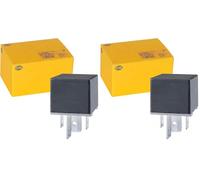 HELLA 4RA 007 793-031 Relais, Arbeitsstrom - 12V - 4-polig - Schaltbild: S2 - Steckerausf.-ID: B3 - Hochleistungs-Schließer - schwarz - ohne Halter (Paquete de 2)